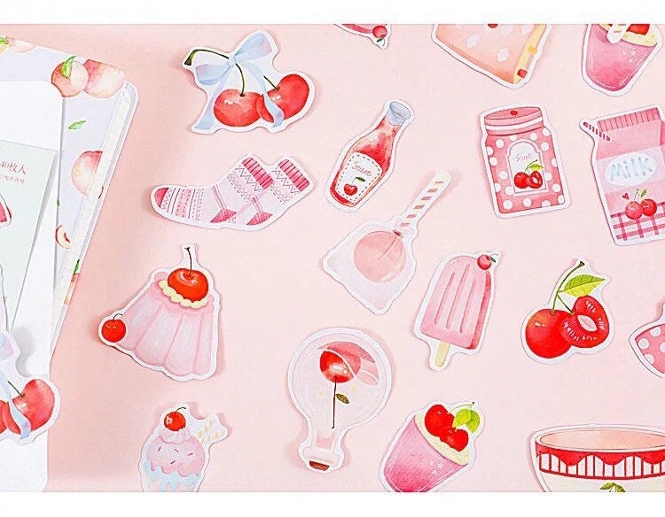 Cherry Beverage Stickers